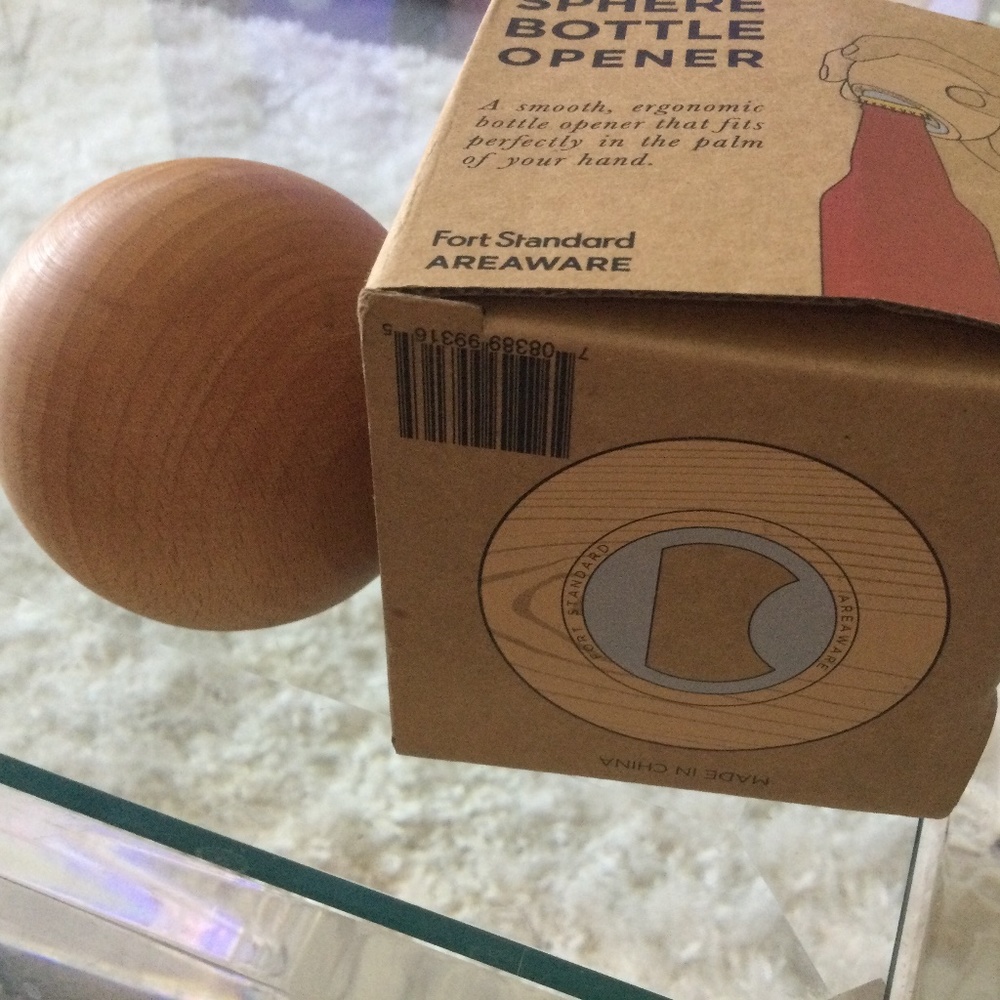 Sphere Wooden bottle opener Man Cave Aesthetic Barware Fort Standard AREAWARE